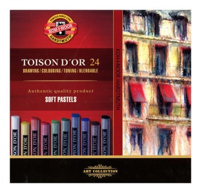 Porpasztell-kréta, puha, KOH-I-NOOR "Toison 8514/24", 24 különböző szín