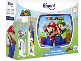 Ajándékcsomag, uzsonnás dobozzal, SIGNAL, "Super Mario"